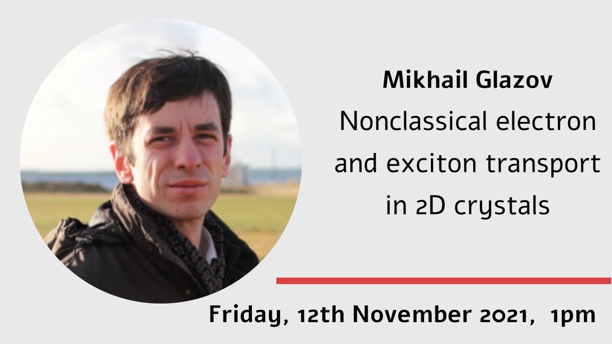 How do excitons travel if there is limited space? In his talk, Mikhail Glazov from the Ioffe Institute in Russia will present his recent results on nonclassical aspects of exciton propagation in #TMDCs. You are welcome to attend this talk via bit.ly/3BVmEPV <a href="/MalicGroup/">Ultrafast Quantum Dynamics Group Marburg</a>