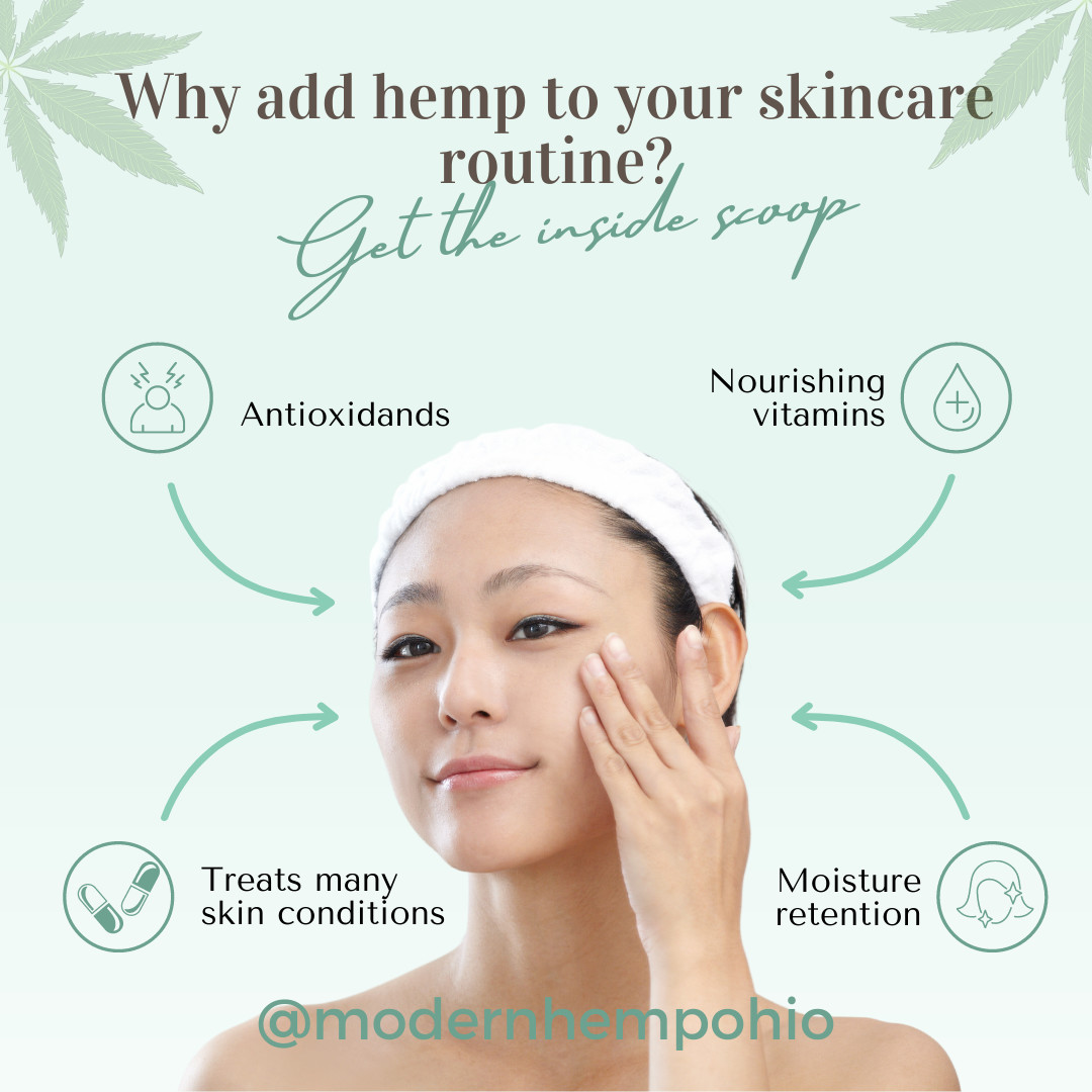 OhioModern's tweet photo. You will gain a ton of benefits when you incorporate hemp into your skincare routine. Learn more at https://t.co/5pd0yIdzOY

#hempskincare #hempoil #hemplife #modernhempohio https://t.co/WALUL3BDKo