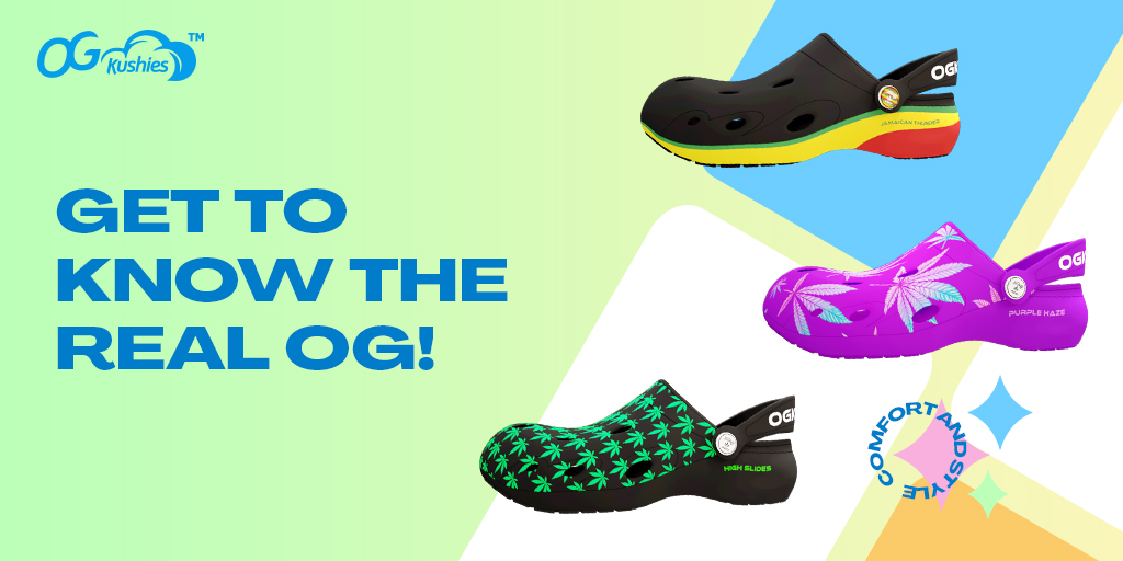 OGKushies's tweet photo. OG Kushies is a sub-brand of AllStuff420 that focuses on creating high fashion collections! 
We aim for nothing but the best of comfort and style in one, featuring a wide variety of dope-designed clogs to choose from!

#OGKushies #allstuff420 #cannabiz #hempfashion #stoner #style https://t.co/3HfZV2SwH8
