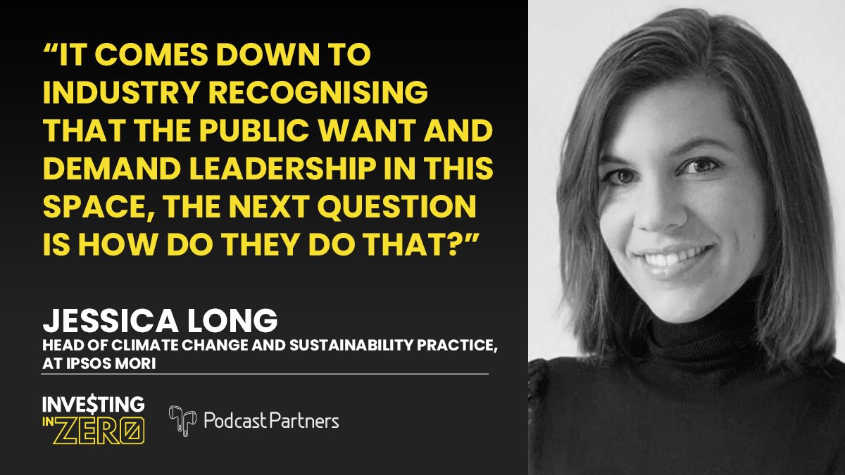 Check out our recent episode where host <a href="/Andy_Vesey/">Andy Vesey</a> talks to @Jess_IpsosMORI head of climate change and sustainability practice at <a href="/IpsosMORI/">Ipsos UK</a> about the importance of leaders to guide the way for change.

🎧 Listen: investinginzero.fm/jessica-long