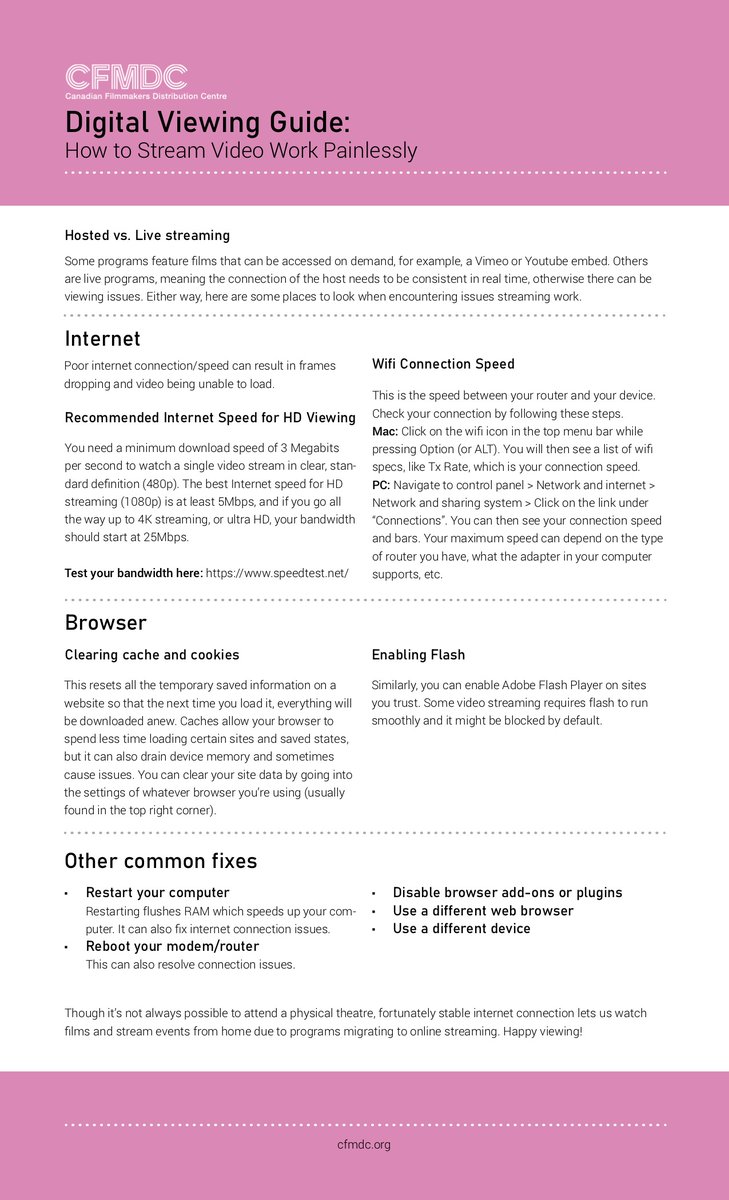 N2M2L's tweet photo. Are you tuning into the North Bay Film Festival this weekend? Make sure you check out this helpful digital viewing guide from the @cfmdc that offers all kinds of tips to help ensure that you can enjoy streaming video work painlessly. #NBFF21 #NorthBayFilmFestival https://t.co/HLgMmJZhqg