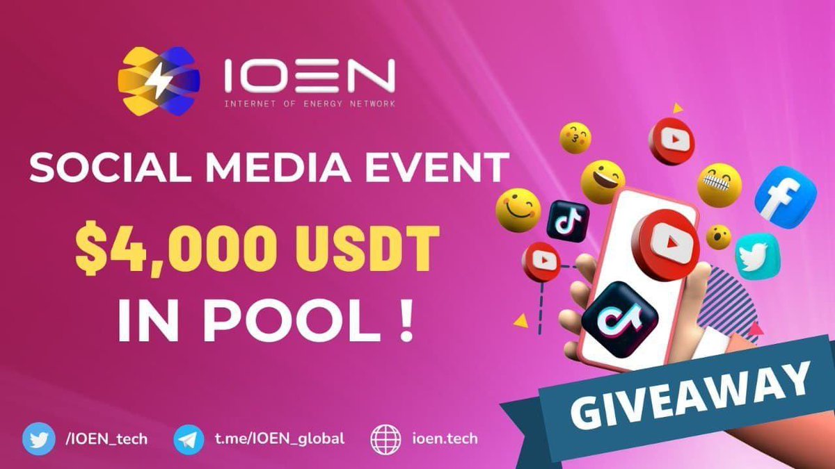 📣#Giveway Contest, 4000 $USDT Prize Pool

 We are rewarding the top 1- 500 members who will endeavor to spread more awareness toward the project. The top contestant will receive 500 USDT as a reward. 

📌All participants are required to follow the steps posted in the comments.👇
