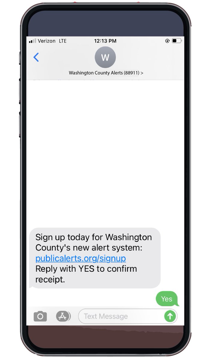 Washington County is sending out another public alert this morning reminding people to sign up for the new Everbridge alert system. Our older system will shut down later this year. Please follow the link or go to publicalerts.org/signup to create an account.