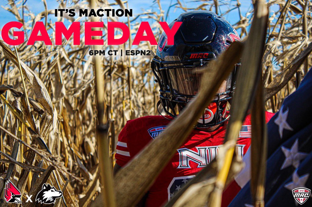 NIU_Football's tweet photo. WAKE 🆙 IT’S MIDWEEK #MACtion 🙌🏽

Ball St 🌾🏆 | 6pm CT ⏰ | ESPN2 📺 

#StalkWeek #BeatBallState https://t.co/4vuy9eNSup