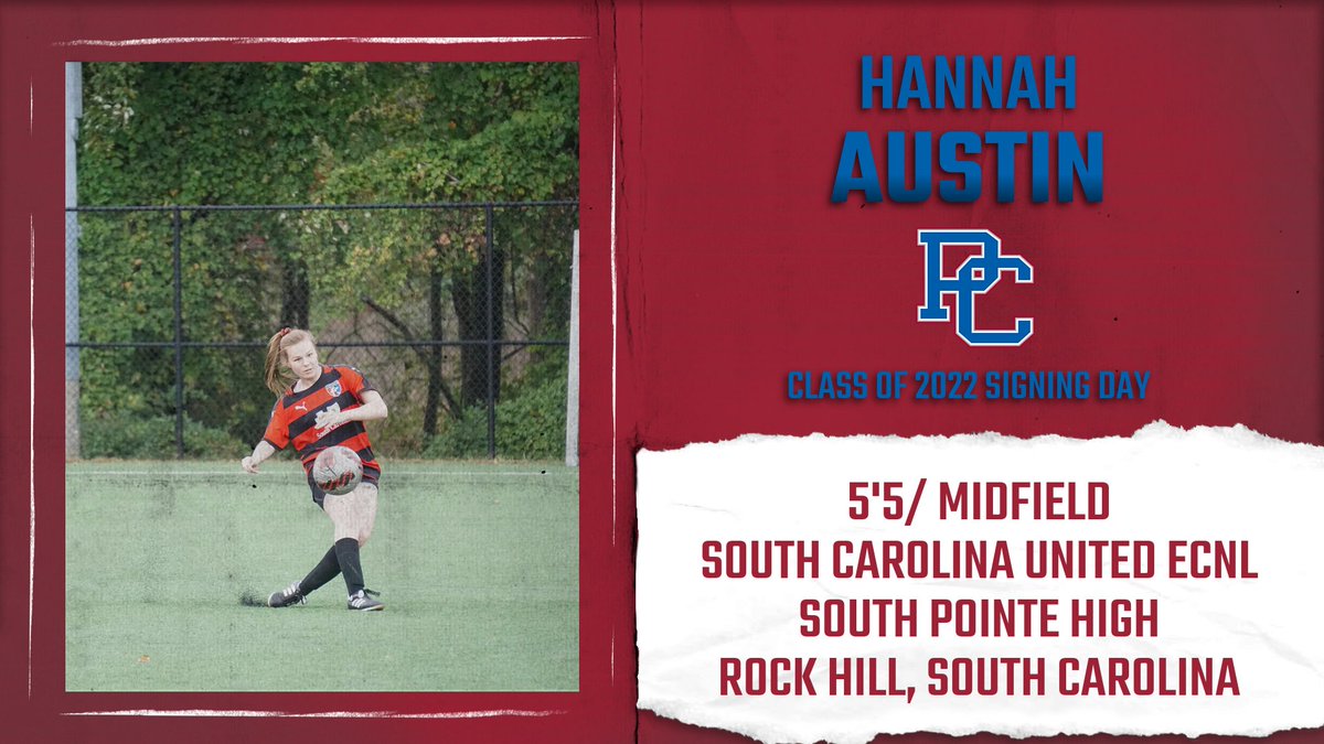 BlueHoseWSOC's tweet image. Time to announce our signees for 2022!!! First up is Hannah Austin, a midfielder from South Point HS in Rock Hill. Welcome to the family Hannah!

#PCWS #raisethebar