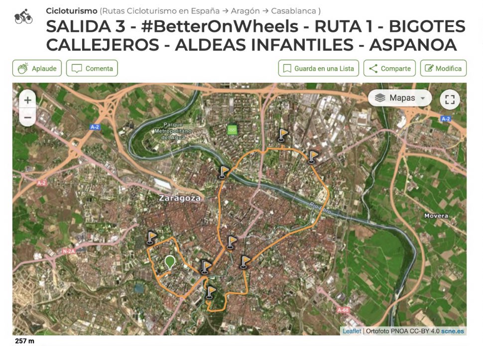 Últimamente presumo de #proyectoschulos que están pariendo los chichos de @CPA_Formacion y #BetterOnWheels no es para menos, pero hoy permitidme que presuma, directamente, de los chicos de Grado Medio (Conducción Grupos Bici). Gestión 🔝 por su parte en la ruta urbana de hoy. 🙌🏼