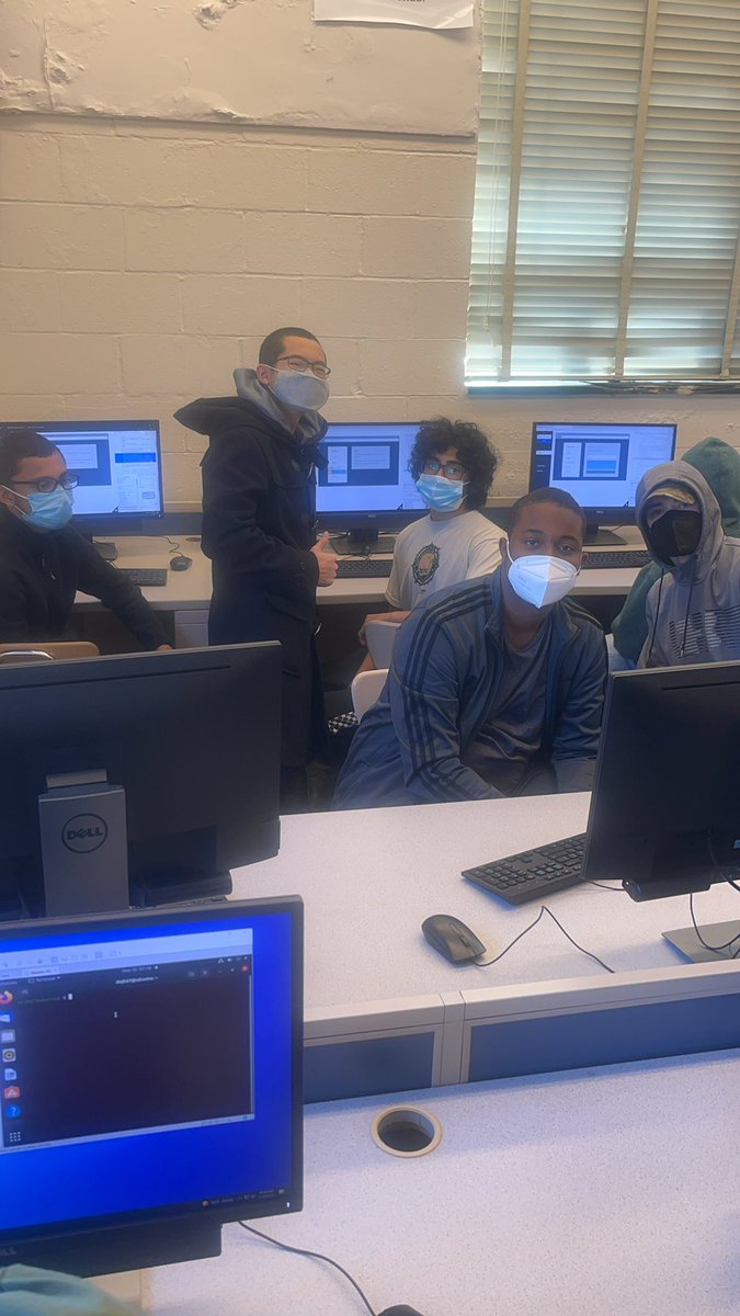 DHS_AOIT's tweet photo. Students working on CyberStart America Challenges during our weekly “Cyber Wednesday” in Linux Essentials at DHS https://t.co/mDhzKWe8RB