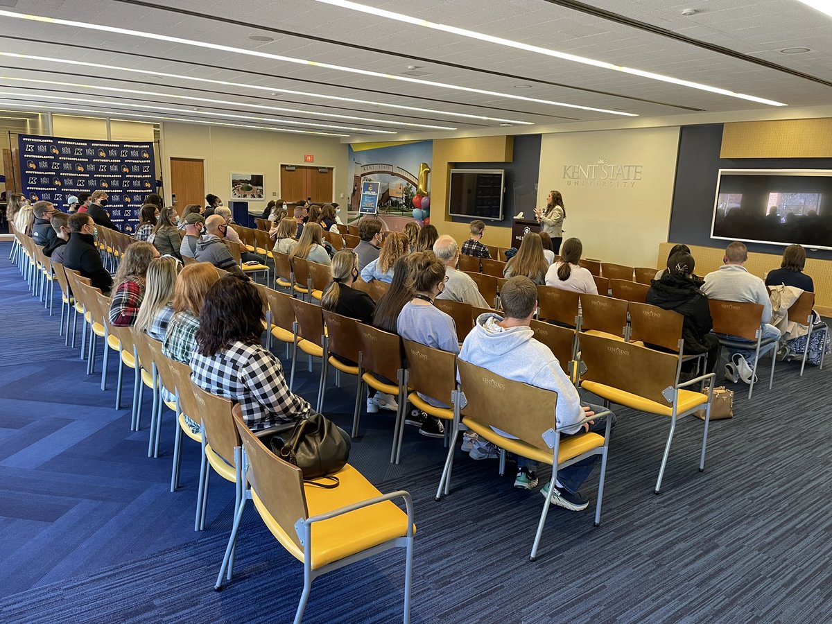 vinceslomsky's tweet image. Our first ever First-Gen Visit Day at @KentState for prospective first-generation college students! As a first-gen student myself, it’s awesome to see this come together to help our students who will be the first in the families with a bachelors degree! #iamfirst #visitkentstate