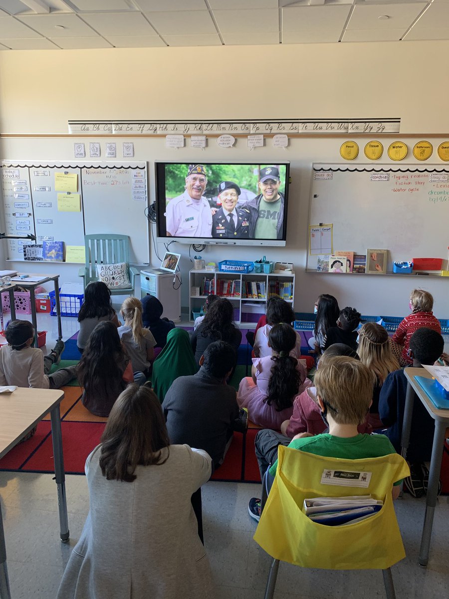 APS_FleetES's tweet photo. Today, we honor our veterans with a school-wide virtual Veteran’s Day event! THANK YOU to all the brave service members past, present, and future for their contributions to the United States military.❤️🇺🇸💙 #VeteransDay #EngageAPS #APSisAwesome https://t.co/TZSIeM2A5u