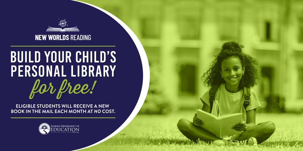 Students in Kindergarten through Grade 5 can build their very own personal library for FREE! Parents can see if their child is eligible to get new books delivered right to their door at no cost. Visit newworldsreading.com today to learn more!