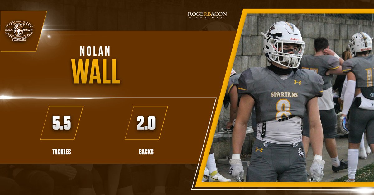 Back to back weeks with a sack for Mr. Wall! Helped lead our defense Saturday night! #PrimetimePerformer