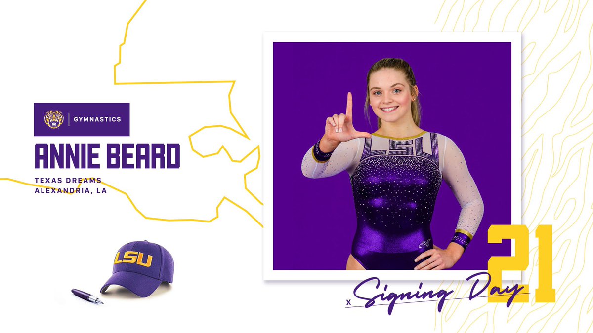 LSUgym's tweet photo. Louisiana’s own Annie Beard is officially a Tiger! https://t.co/e7IcBZ3hal