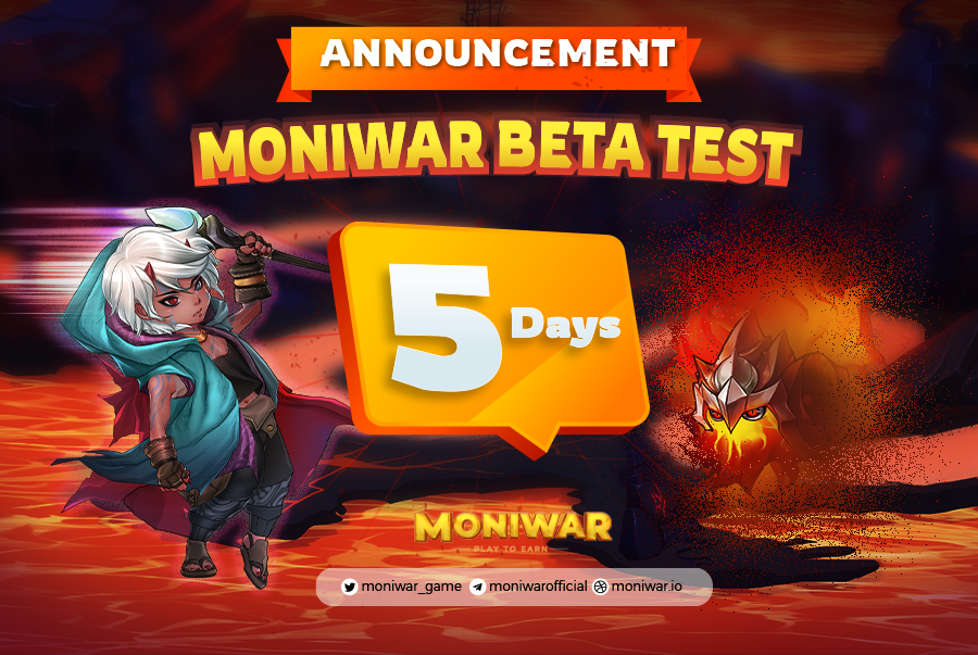 moniwar_game's tweet photo. ‼️ Beta Test is only 5 days left
Hurry up to register and be the first to experience it🎉

👉Read more: https://t.co/aENeeA7zrX https://t.co/uVJ6O3943v