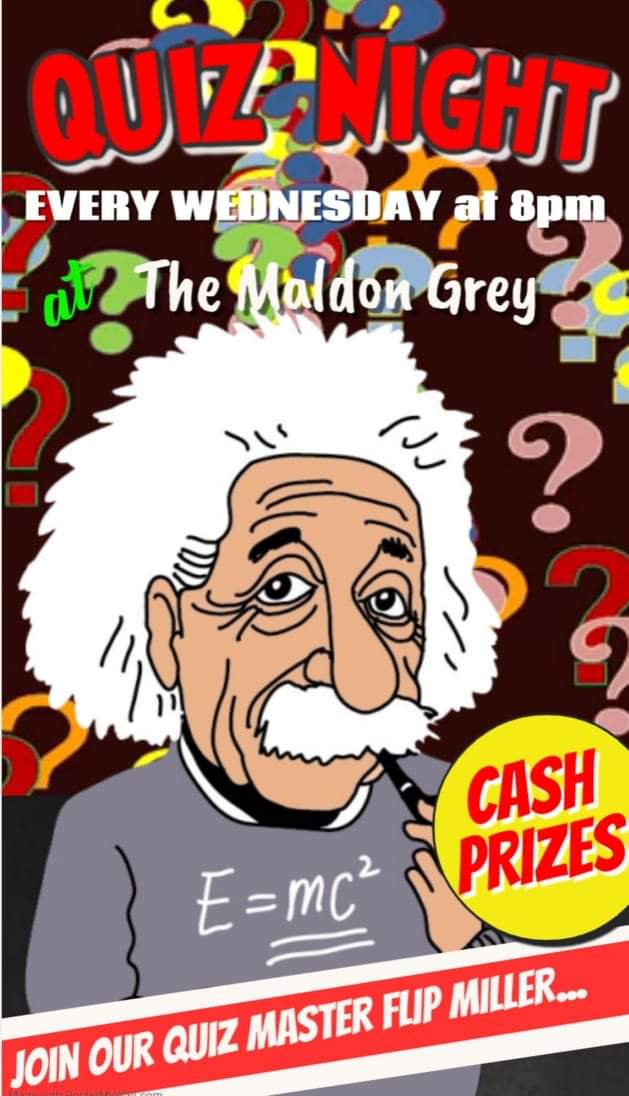 Another Wednesday and another quiz night @themaldongrey.  Come on down guys. Winner takes all.

Let's make it a big pot!!