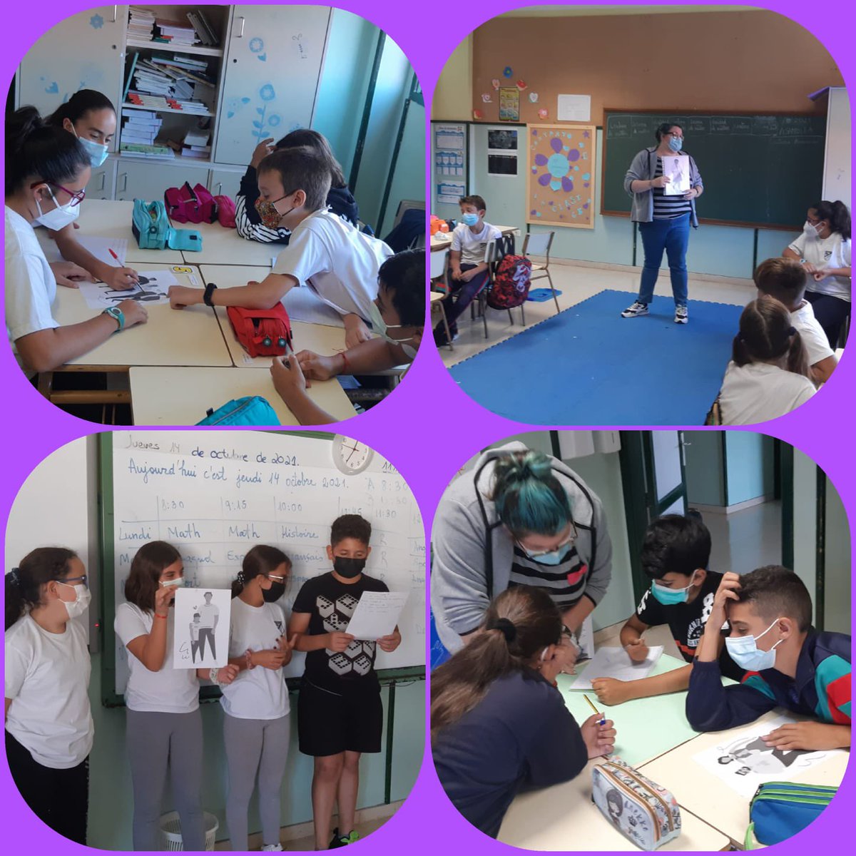 CEIPCaminoVilla's tweet photo. 👧🏽👦🏻 #Talleres | El equipo de la Asociación Arena y Laurisilva, trabaja con el alumnado de Primaria talleres sobre los estereotipos, como vehículo para mejorar la autoestima del alumnado.
#RedCICE https://t.co/NLF44qZwt6