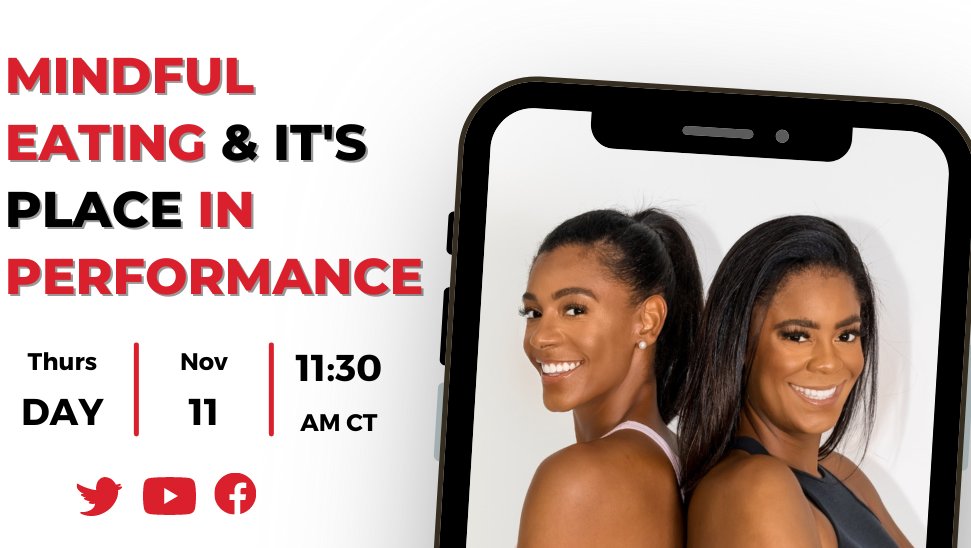 PowerPortions's tweet photo. This month we are talking about "MINDFUL EATING & IT'S PLACE IN PERFORMANCE". Tap in with us tomorrow and be ready to take some notes! #PowerPortions #MindulEating https://t.co/SeErBatpfv
