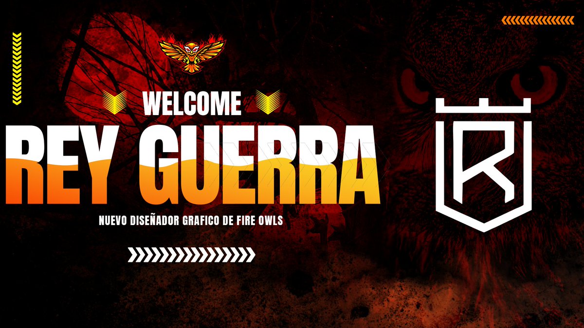 Presentamos a nuestro diseñador quien estará encargado de todos los diseños del equipo <a href="/ReyDesignsOk/">Rey_Guerra Designs</a> 🎨🔥🦉

Bienvenido al equipo Rey!! 🔥🔥🔥