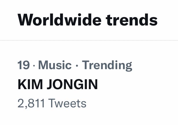PromoTeamEXO's tweet photo. 🍑WW TRENDS🍑

#KAI2ndSOLO #1 🎉🎉

#시작됐어_카이타임 # #3

SOLOIST KAI IS BACK #7 

KIM JONGIN #19 

#카이 #KAI @weareoneEXO #EXO #엑소 https://t.co/d3T5KHUF8L
