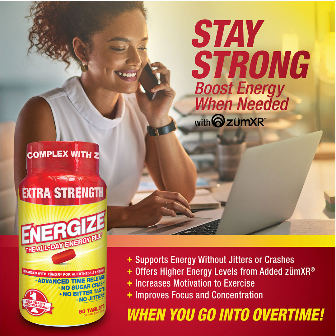 TryEnergize's tweet photo. STAY STRONG 💪
Boost Energy When Needed ⚡
🔸 Support Energy without Jitters or Crashes
🔸 Offers Higher Energy Levels from added zümXR®
🔸 Increases Motivation to Exercise
🔸 Improves Focus &amp; Concentration

ENERGIZE ⚡ is available in 4 Amazing Options 🔗 https://t.co/wiGFBTzPkE https://t.co/d75eJQLo8w