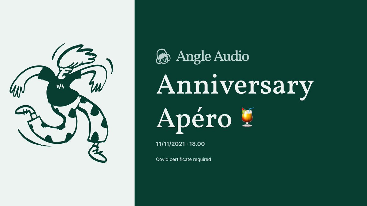 Angle Audio (@angleaudio) on Twitter photo Last chance to register for our little get-together tomorrow at <a href="/BlueLionZurich/">Bluelion Incubator</a> (ZWZ). Join us for some drinks and ping-pong! 😉
🎊 RSVP here: angle.audio/apero Last chance to register for our little get-together tomorrow at <a href="/BlueLionZurich/">Bluelion Incubator</a> (ZWZ). Join us for some drinks and ping-pong! 😉
🎊 RSVP here: angle.audio/apero