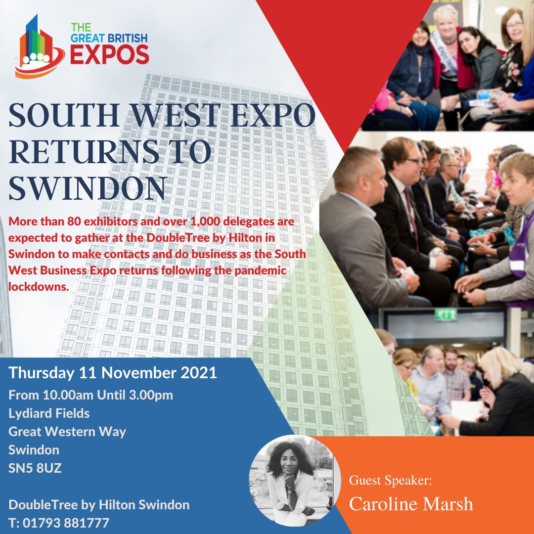 caroline_marsh's tweet photo. Join me tomorrow at the Hilton Swindon 11:15am, I will be speaking at the return of the South West Expo. Come and network and learn from industry leaders. https://t.co/g0LhtPtbVL