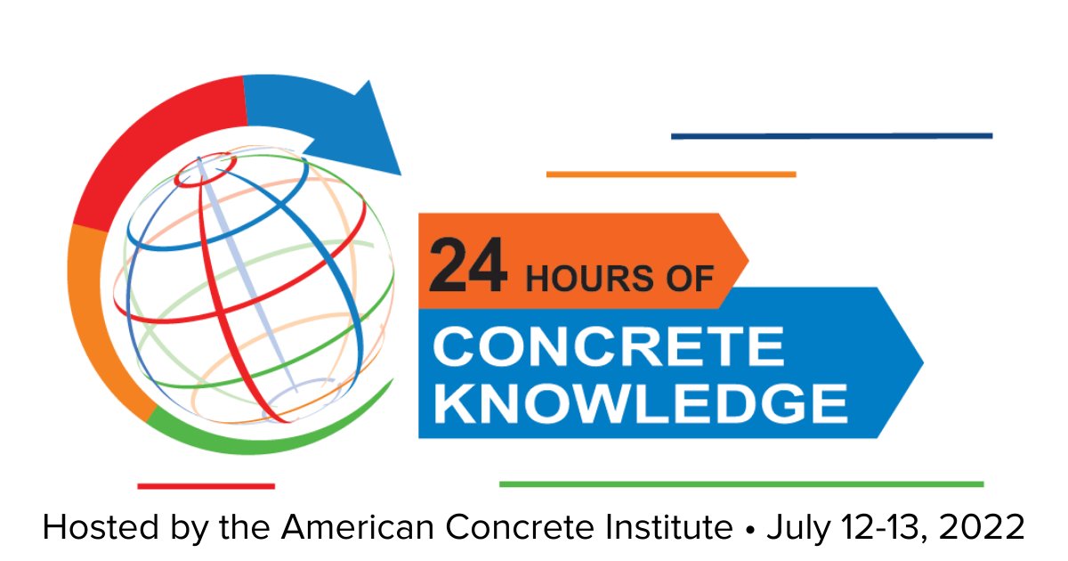 ConcreteACI's tweet photo. SAVE THE DATE: The 2nd annual 24 Hours of Concrete Knowledge will take place on July 12-13, 2022!

24 Hours of Concrete Knowledge is a free, virtual conference to discuss the latest research, trends &amp; studies coming from the concrete industry!

Read more: https://t.co/YXNLM6njRq https://t.co/9HYGFuBuvo