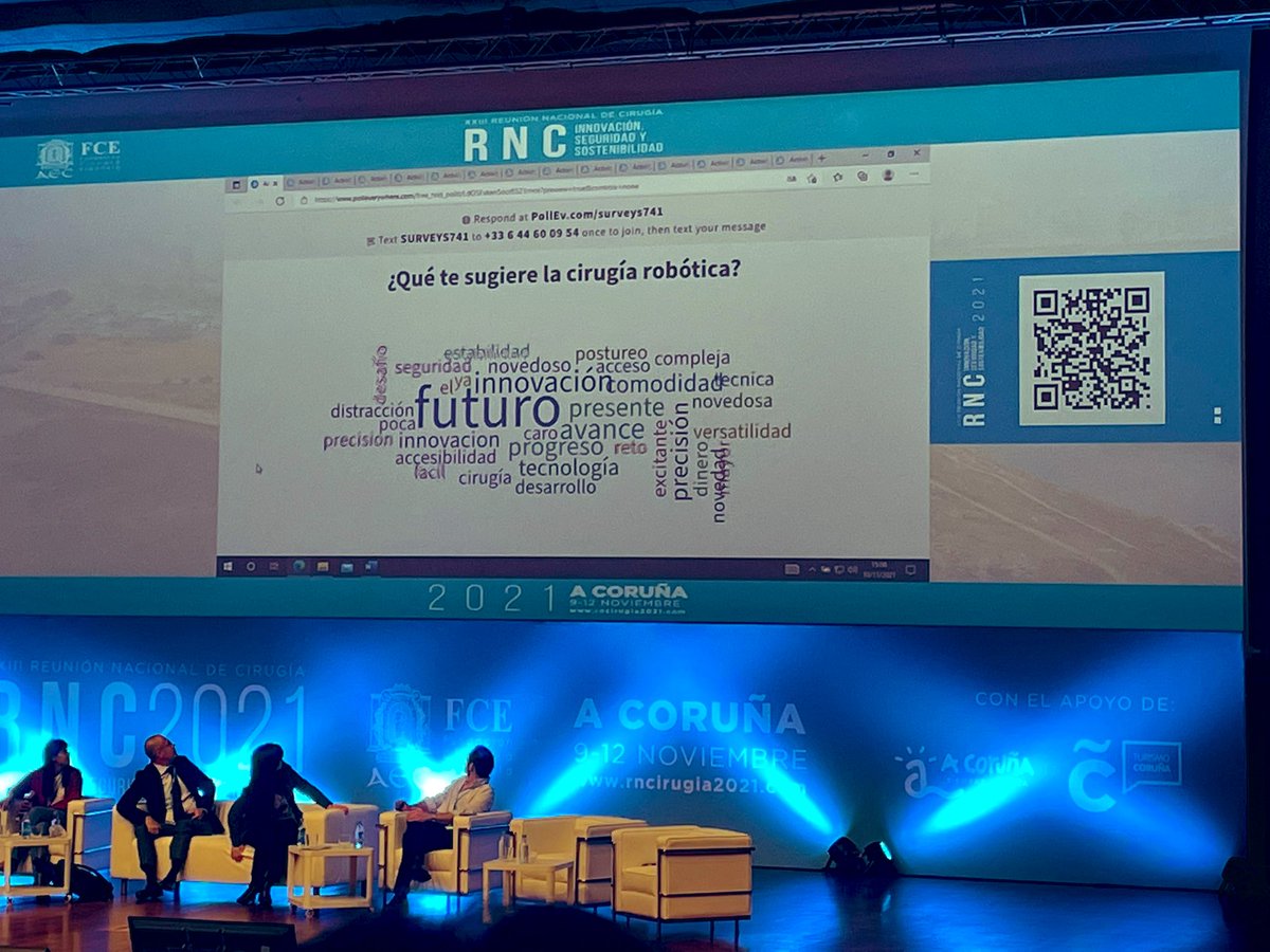 Hablando del acceso a la robótica, el futuro, la feminización y la calidad de vida. Enhorabuena por este simposio!! #rncirugia2021 @abexDaVinci @rncirugia2021 @LuisSanchezGlln @raquelsanchezdr @DrMarioalvarez @scmi_itec @aecformacion @SoTrainees @me4_so