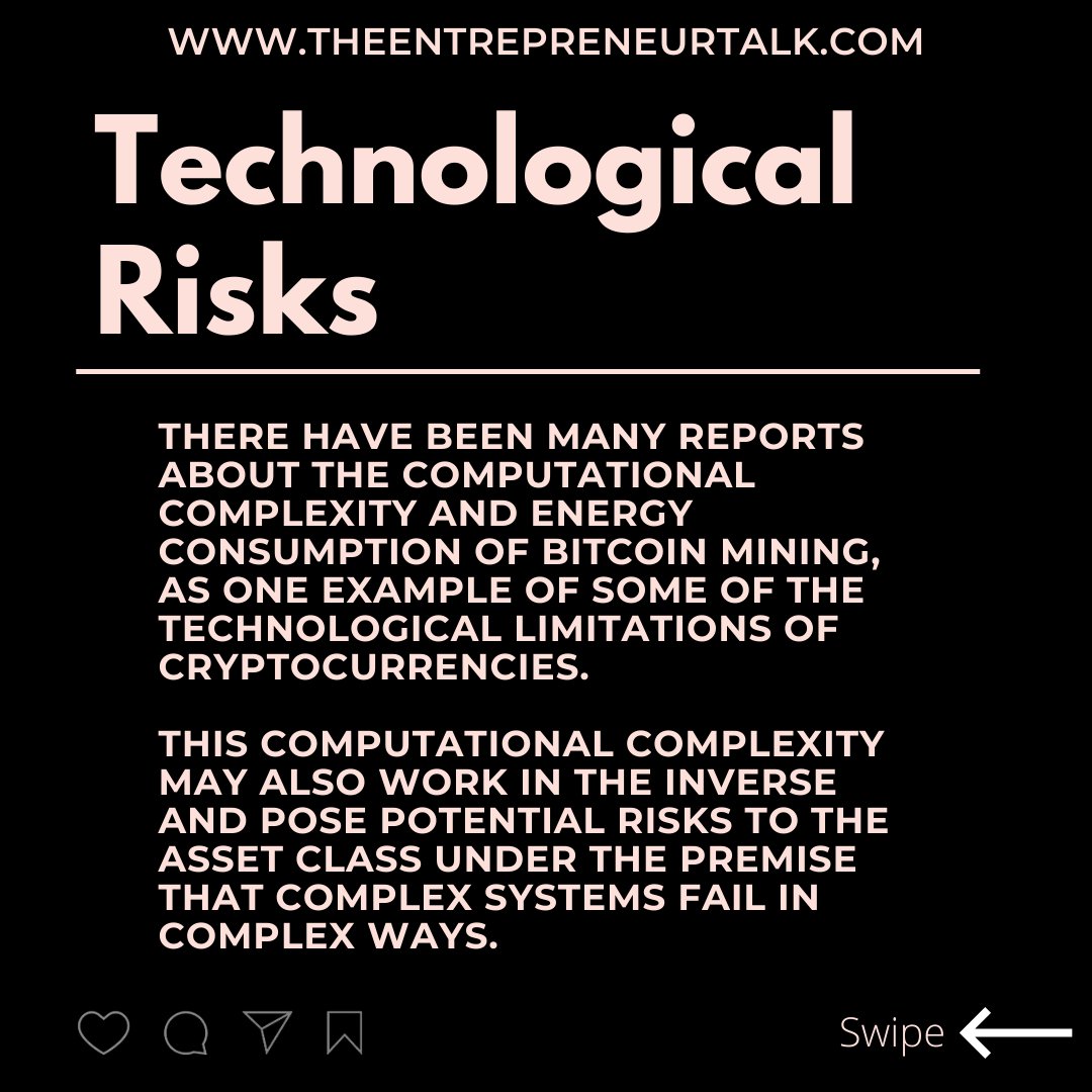 TheEntreTalk's tweet photo. Technological Risks in Crypto!!!

#theentrepreneurtalk #cryptocurrency #Bitcoin #Ethereum #crypto https://t.co/w1E3PRPUwt