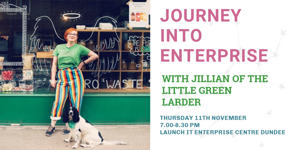 Want to start your own business but don’t know where to start? 🤔
Join us tomorrow night  in #Dundee with special guest Jillian #founder of The Little Green Larder.
Our enterprise team will be available on the evening to answer questions. Email Lianne@launchit.org.uk for details.
