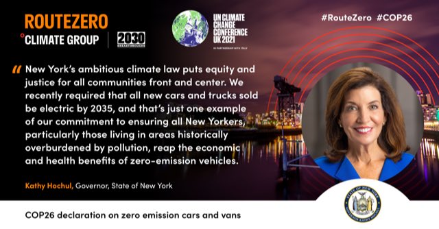 "New York's ambitious climate law puts equity and justice for all communities front and center. We recently required that all new cars and trucks sold by electric by 2035, and that's just one example of our commitment to ensuring all New Yorkers, particularly those living in areas historically overburdened by pollution, reap the economic and health benefits of zero-emission vehicles." - Governor Kathy Hochul