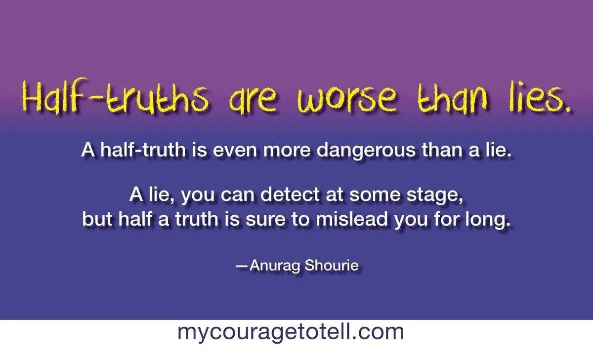 laura_corbeth's tweet photo. Half-Truths. They are worse than lies. They are a form of manipulation. They are a form of gaslighting. Beware the person who deliberately twists the truth - and believe them.
#BewareTheCon
#Narcissism
#Antisocial
#Boundaries https://t.co/l9VsQzl8dI