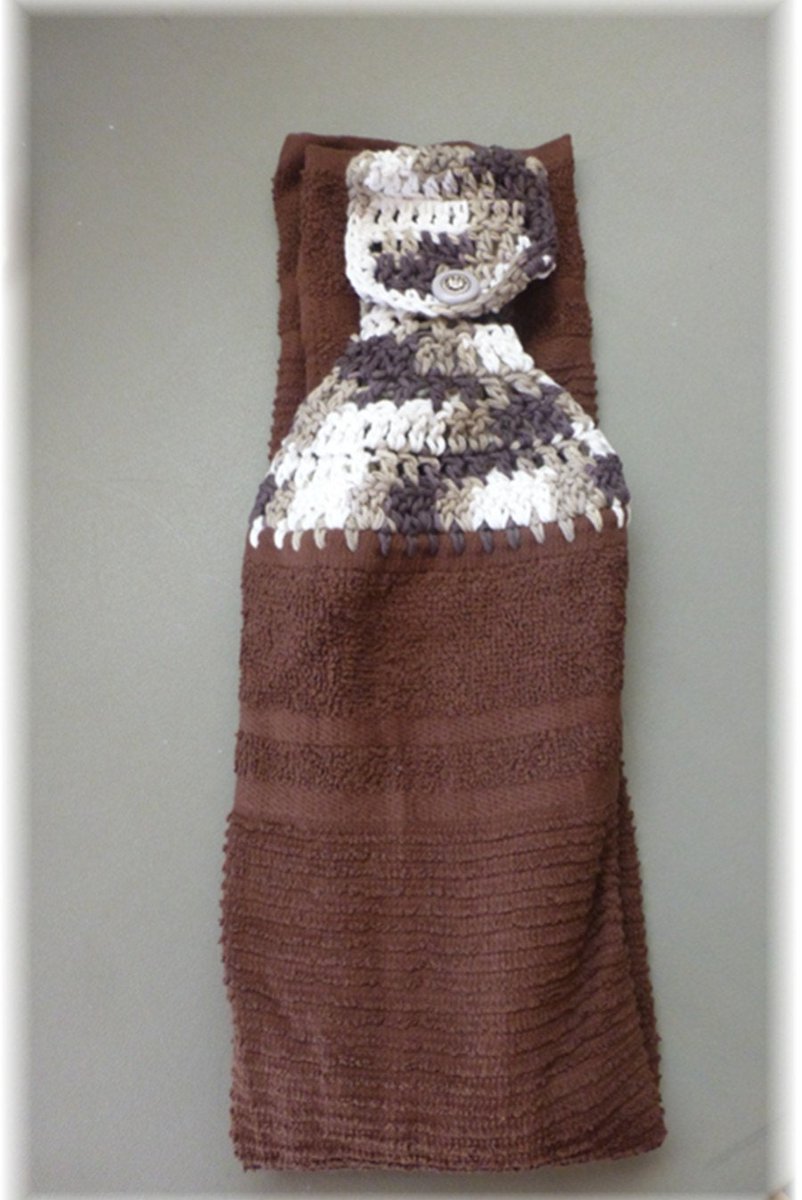 Excited to share the latest addition to my #etsy shop: Button Top Hanging Towel- Brown 20 x 28 etsy.me/3F4xKEg #largetowel #whitetanbrown #extralong #crochettoptowel #hangingdishcloth #largekitchentowel #cottontopcrochet #browntowel #barmop #TMTinsta #pottiteam