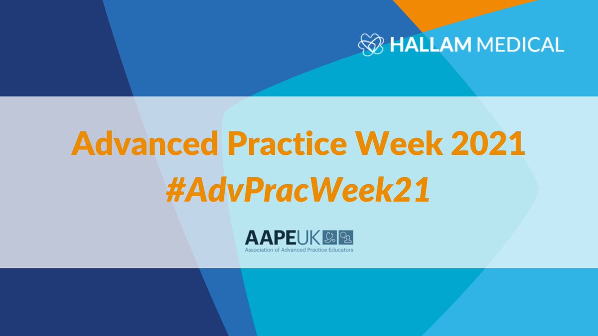 Hallam_Medical's tweet photo. Are you passionate about Advanced Practice?  You can stay up to date with the latest discussions, updates and news to emerge from #AdvancedPractice Week by following #AdvPracWeek21 and our partners @AAPEUK https://t.co/isJwrfcrOK