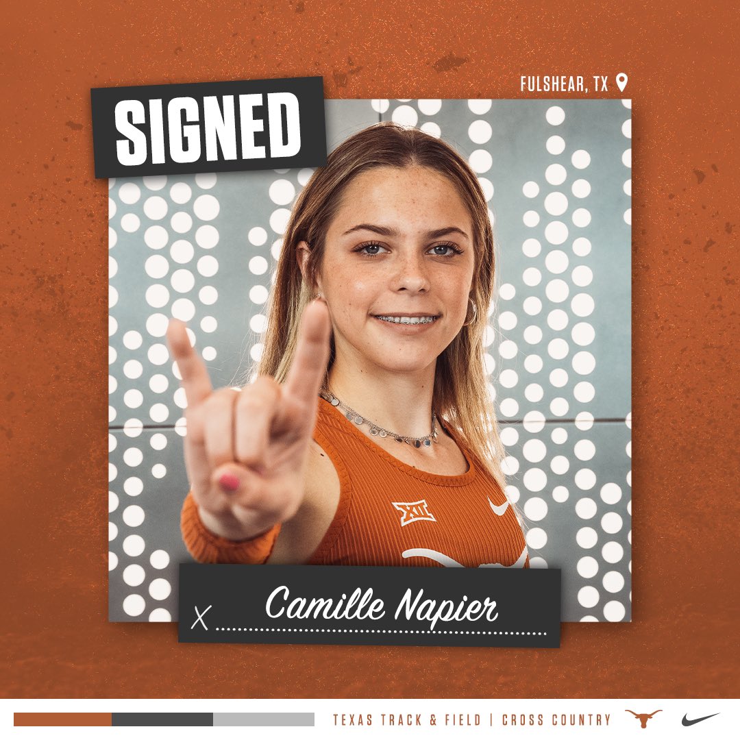 TexasTFXC's tweet photo. Welcome to the Forty Acres, Camille! 🤘 

The National Footlocker finalist is officially a Longhorn 👏🤘 https://t.co/L6NSBS80vn