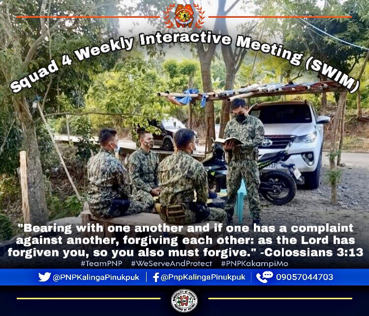 PNPPinukpuk's tweet photo. #SquadWeeklyInteractiveMeeting
#PNPInternalCleansing
#TeamPNP
#WeServeAndProtect
#PNPKakampiMo
#PulisNgPilipino https://t.co/Ae4HtPLWkW