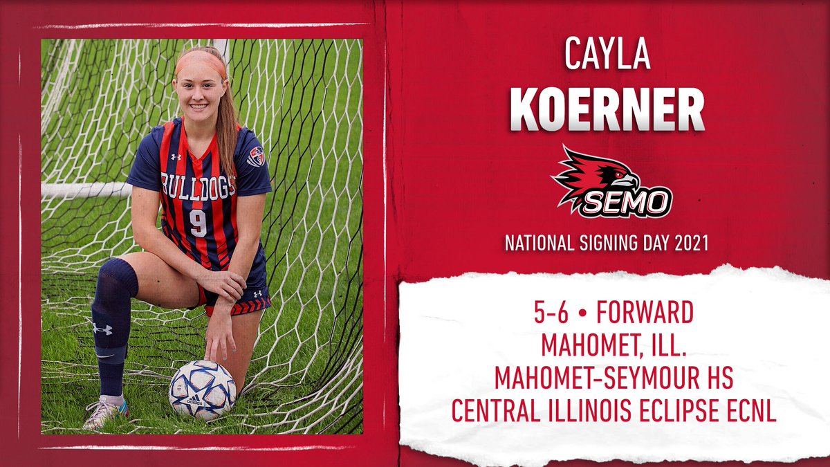 It's National Signing 🖊️ Day 2021!! 

Our first signee of the day is Cayla Koerner of Mahomet, Illinois!!! 

Redhawks Nation, join us in welcoming her to our family!!

#LetsSoar