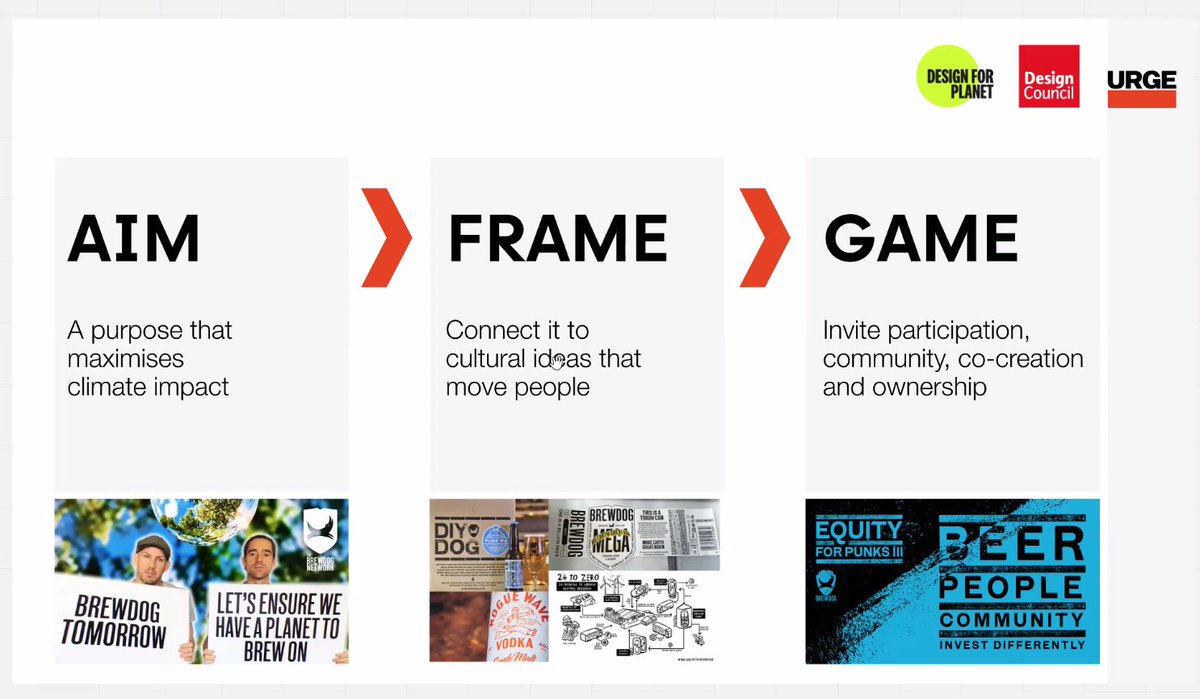 As designers, how can we shift the brief to prioritise the planet?
 
🌍 Aim: Define a purpose that maximises impact 
🌍 Frame: Connect to ideas that move people
🌍 Game: Invite participation, co-creation and community

<a href="/UrgeCollective/">URGE | @urge@mastodon.green</a> #DesignForPlanet #COP26