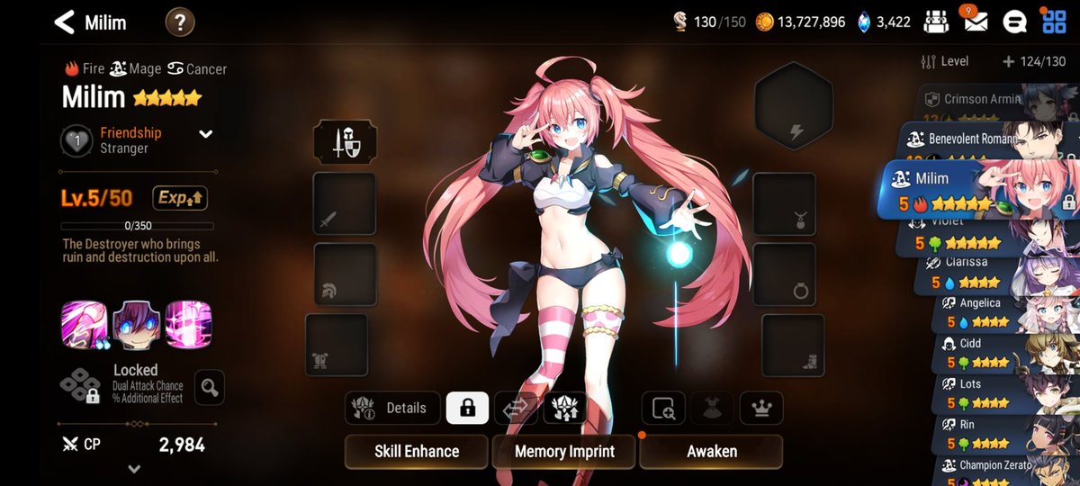 misslamabean's tweet photo. Is Rimuru's gear good? No.
Does Milim need clothes? Yes.
How much shop refreshing did I have to do? *avoids eye contact*
#epicseven #epic7 https://t.co/2NCh43DCxo