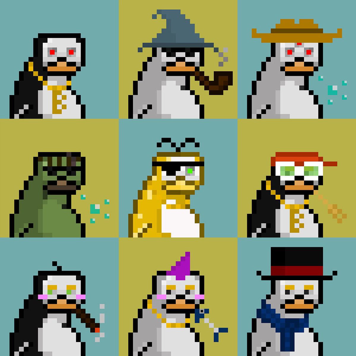 penguixel's tweet photo. 🐧 SO MANY COMBINATIONS! 
Collect them all!

https://t.co/pw2T9cGOYt

First 100/600 Penguixel have dropped

PROMO price 0.001 ETH, NO GAS FEES

Each #nft has been manually created with unique traits and different rarity levels

#nftart #nftartist #nftcommunity #nftvideo #NFTdrop https://t.co/7EO98ZW84O