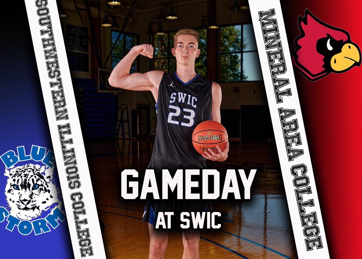 Good luck to <a href="/SWICMBB/">SWIC Blue Storm Men's Basketball</a> taking on #12 <a href="/MineralAreaCC/">Mineral Area College</a> tonight at 7. Big game early in the year ⛈🏀