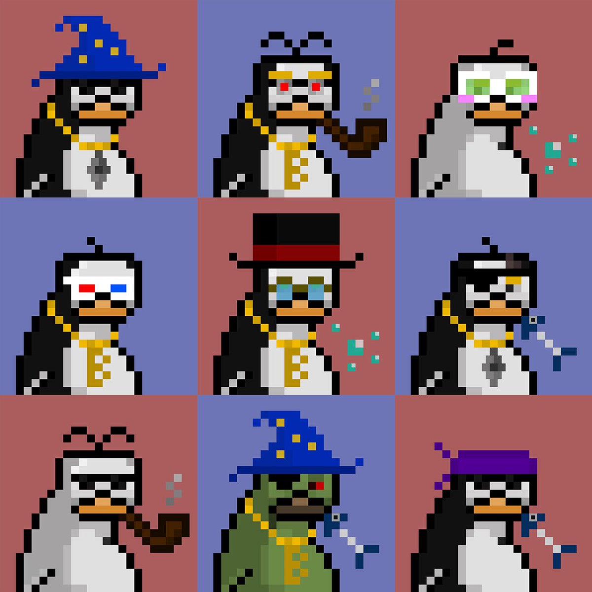 penguixel's tweet photo. 🐧 SO MANY COMBINATIONS! 
Collect them all!

https://t.co/pw2T9cpe6V

First 100/600 Penguixel have dropped

PROMO price 0.001 ETH, NO GAS FEES

Each #nft has been manually created with unique traits and different rarity levels

#nftart #nftartist #nftcommunity #nftvideo #NFTdrop https://t.co/dLT2RTnILq