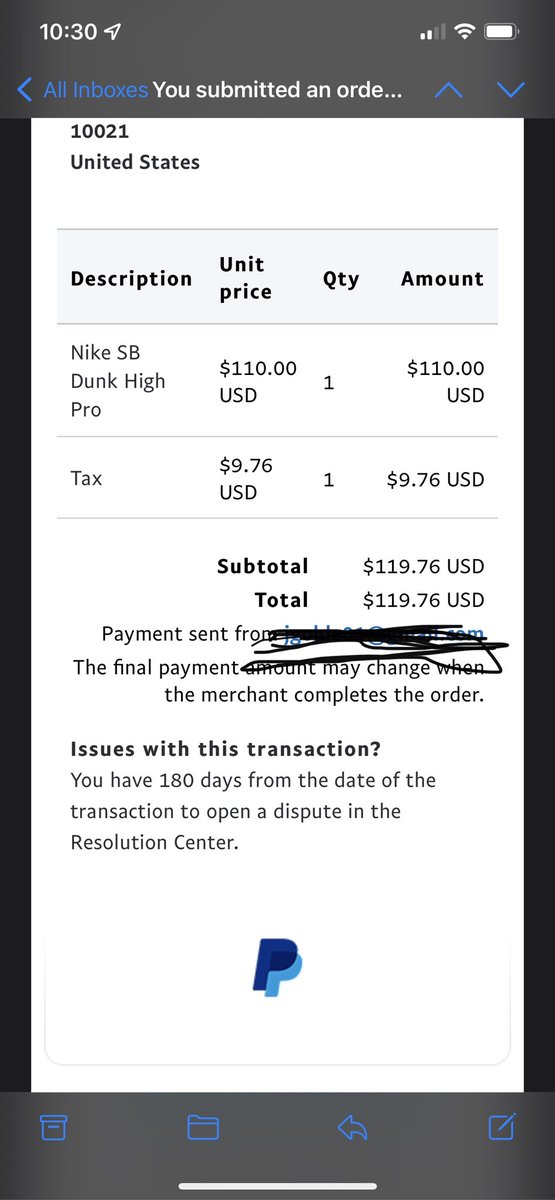 rdsxj3's tweet photo. ⁦@nikestore⁩ got submission not selected, but was invoiced. Any chance this order will go through? https://t.co/ua921ROcPA