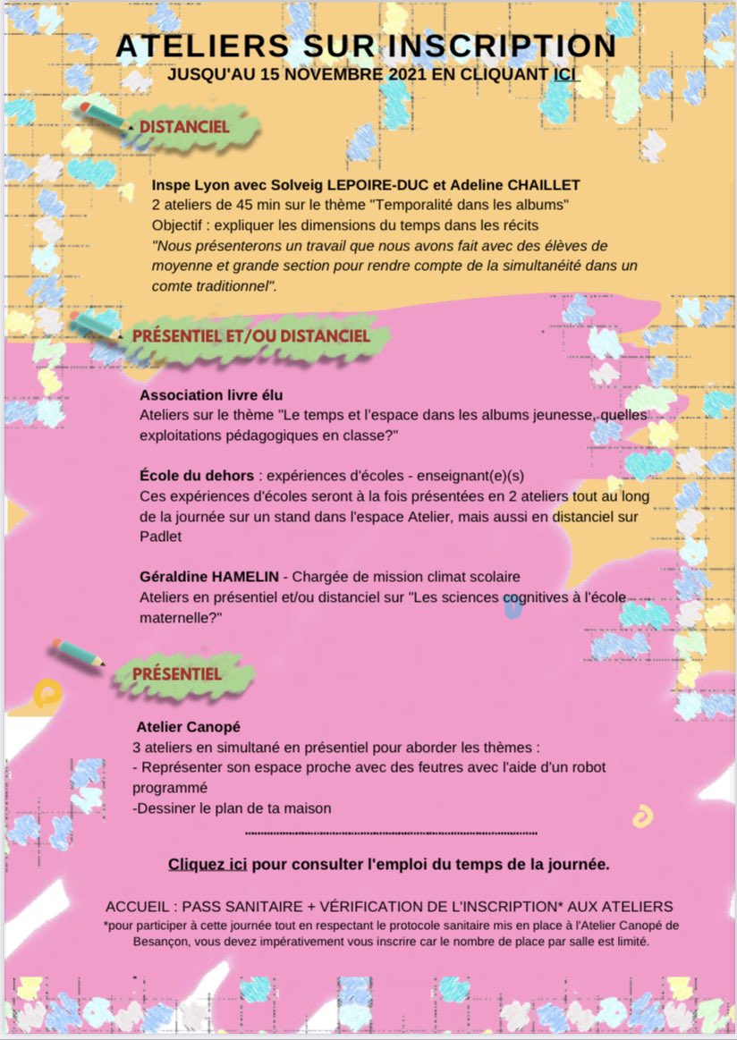 Journée académique AGEEM LE 17 novembre   #ageem #quinzaineEcoleMaternelle
#maternelle.   Inscrivez vous avec le lien: 

forms.gle/R3pbj2BDgfwZ5d…