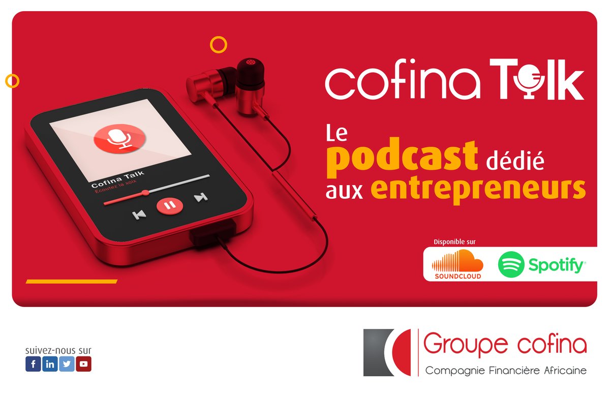 GROUPECOFINA's tweet photo. Le Groupe Cofina lance son premier podcast dédié aux entrepreneurs : le COFINA TALK
Des partages d’expériences et des conseils avec des experts de la l’écosystème Cofina.
Un podcast pour vous inspirer et vous motiver dans votre parcours.
https://t.co/foU8HzjPyb
#Groupecofina https://t.co/2gpUvGOKtO
