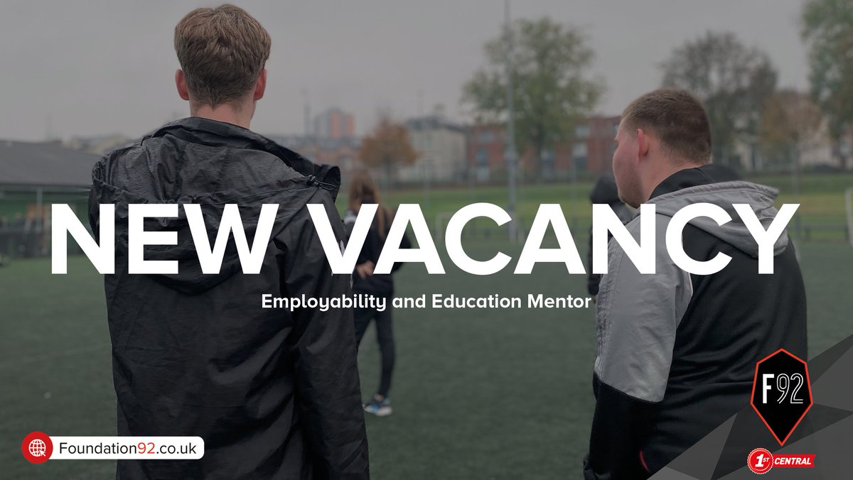 SalfordCity_FDN's tweet photo. 🚨 We're hiring! 🚨

We're looking for a new Employability and Education Mentor to join the Foundation 92 team! 🙌

Click the link below to find out more 👇

https://t.co/d4cC41gYTr https://t.co/VPbdhgFT47