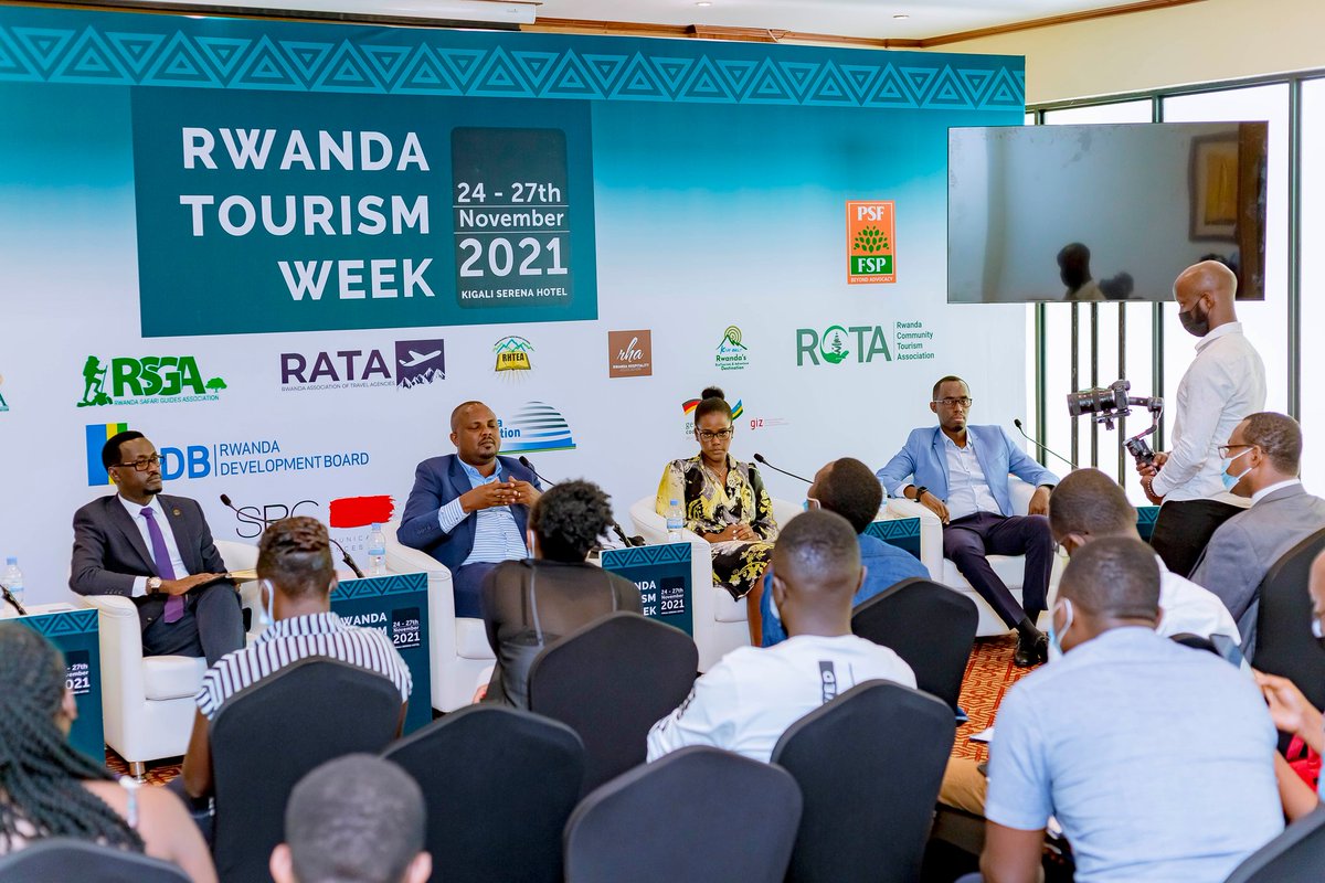 TourismChamber's tweet photo. #RwandaTourismWeek, the industry's must-attend, week long annual event was launched today at @kigaliserena. For the first time it features a Restaurant Week, where visitors &amp; locals can enjoy food &amp; drinks from various restaurants in Kigali. #RTW2021 

🗓 ✍ 22nd - 27th, Nov 2021 https://t.co/2G8jctpHm3