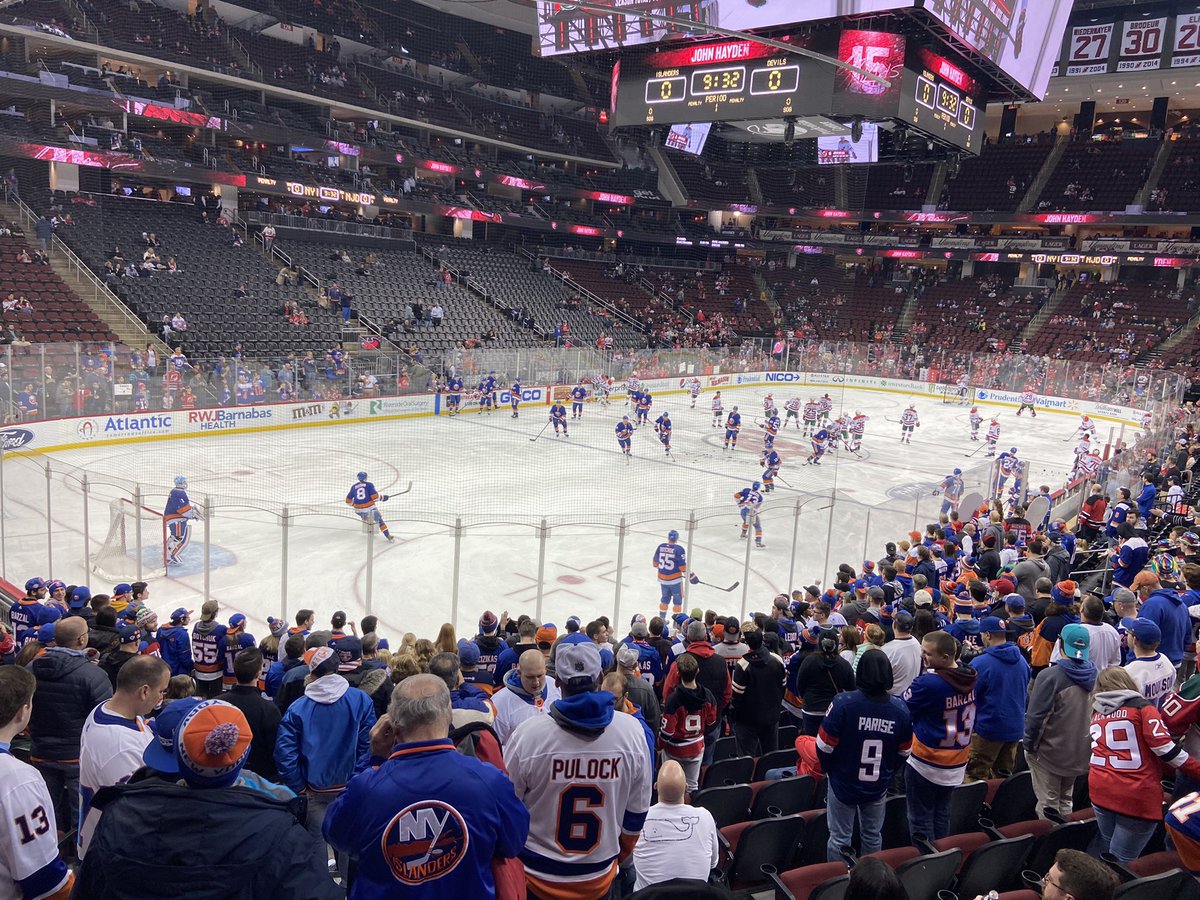 FanaticsArmy's tweet photo. Tomorrow night. Jersey takeover. 300+ #Isles fans from us plus all the other fans making the trip in other sections. First outing since Jan. 2020 pre-covid. Long time coming. Let’s support the boys tomorrow night and show everyone what an invasion looks like. See everyone there! https://t.co/G2lAR5bu2s