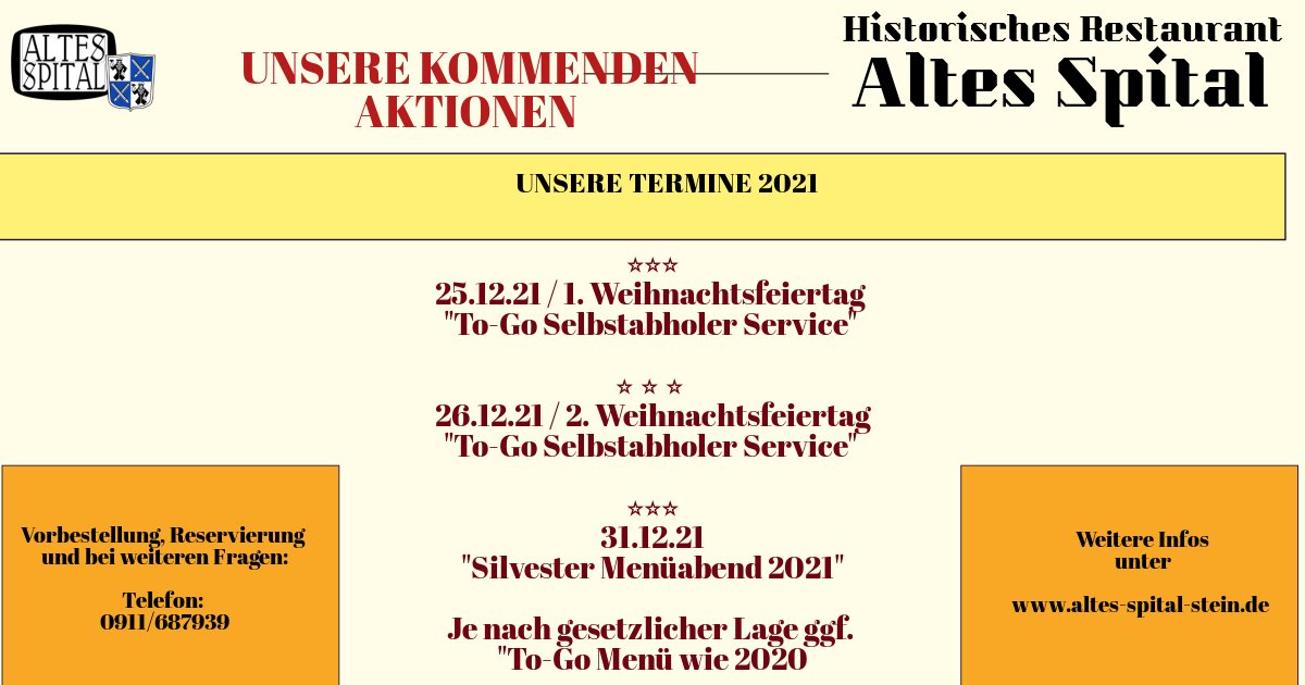 AltesSpital's tweet photo. UNSERE TERMINE FÜR DEZEMBER 2021
⭐⭐⭐

Weitere Infos unter https://t.co/FQ661q6COF https://t.co/Ujj2OMLEgS