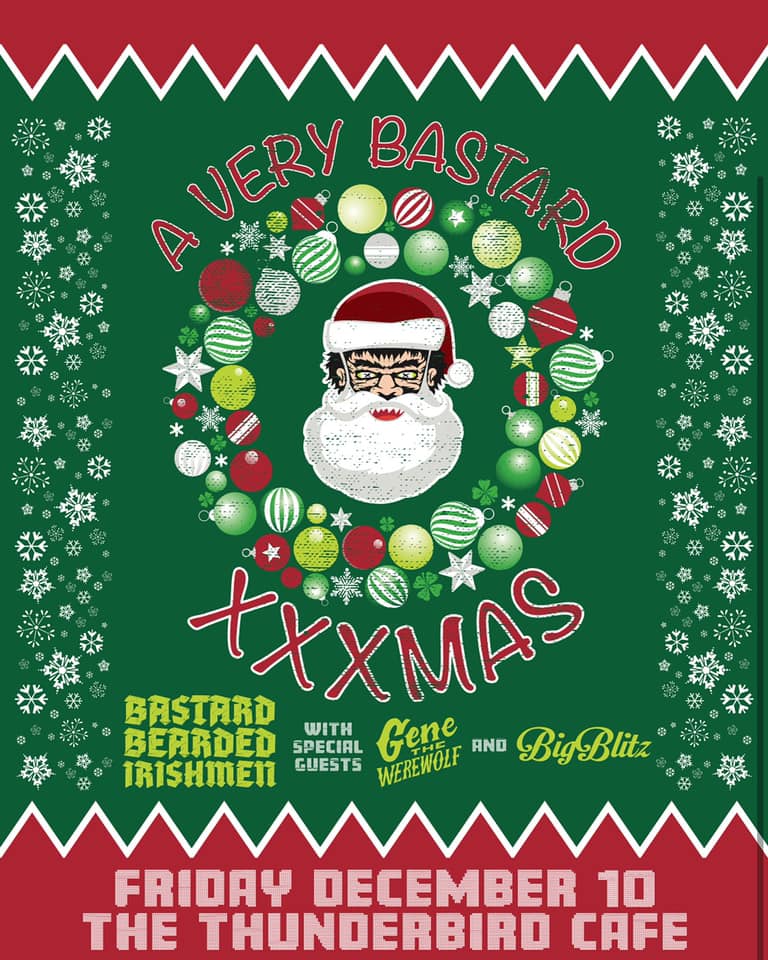 Get into the Christmas Spirit with us and Pittsburgh GREATS <a href="/BastardBearded/">Bastard Bearded Irishmen</a> and @genethewerewolf. It's going to be the preeminent hardcore, non-stop Irish Punk, Rock 'N Roll, Electro-Jazz Dance Party of 2021.    It all happens 12/10 <a href="/TBirdMusicHall/">thunderbirdmusichall</a>  
Tix:  tinyurl.com/ct4rn78w