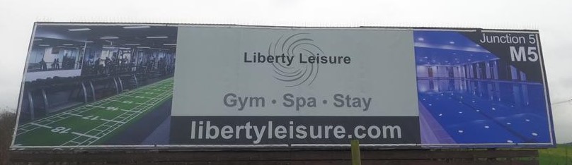 DriveByMediaUK's tweet photo. Another new client has launched today on the M5 at J3- J4 for Liberty Leisure Centres.  A very busy part of the South West and I'm sure this will be a brilliant campaign for them.

https://t.co/4tqVAkvUXF

#motorwayadvertising #branding #OOH https://t.co/3B5C40d2Q7